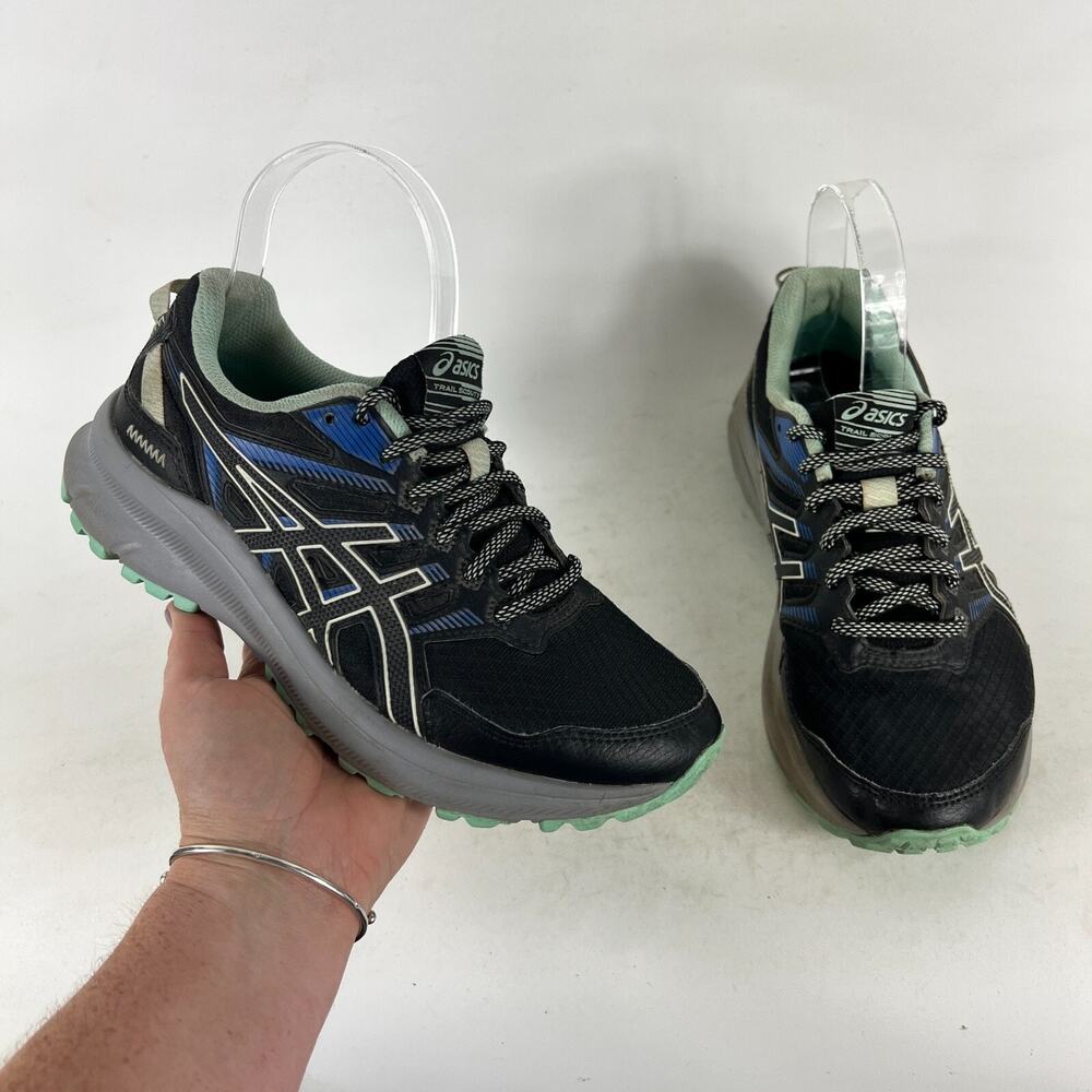 Asics Trail Scout 2 Sneakers Women's 7 Black Lace Up Athletic Shoes 1012B039